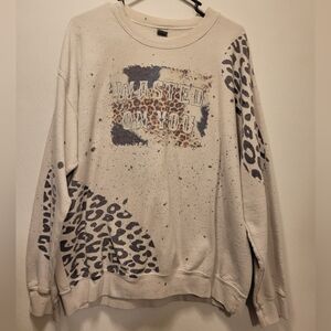 Women's Wasted On You  Sweatshirt - Cream and Black